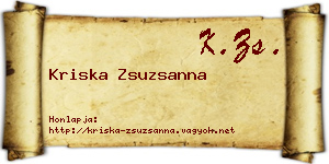 Kriska Zsuzsanna névjegykártya